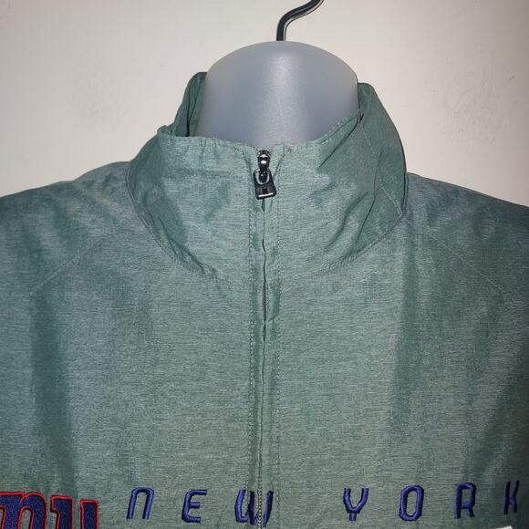 New York Giants Mens Jacket Medium Woven Long Sleeve Zip On Field Reebok NFL - Picture 3 of 9
